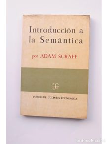 books: Introducción a la semántica - SCHAFF, Adam